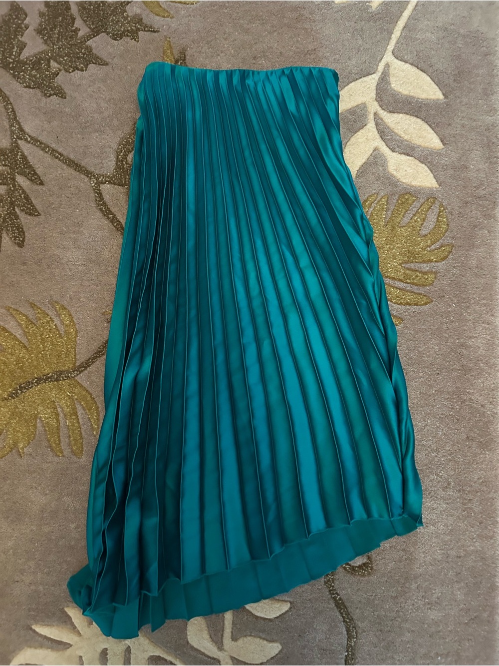 INC International Concepts Teal Pleated Midi Skirt